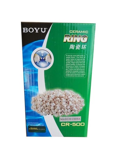 Boyu Aquarium Ceramic Fish Tank Clean Rings, White