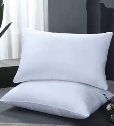 MAXQON Set of 2-Bed Pillow Single Piping Hotel Standard Extra Soft Microfiber Anti Allergic&amp;Anti-bacterial,  Size(50x70CM)
