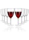 Sweet seven 8 Oz Clear Wine Glasses 8 Pack - Hard Disposable Plastic Drinkware for Daily Life, Parties, and Weddings