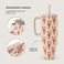 Burga 40oz (1.2L) Insulated Stainless Steel Tumbler with Handle &amp; Leakproof Straw Lid &ndash; Double Wall Vacuum Travel Mug, Keeps Drinks Hot up to 12 Hours &amp; Cold All Day, Cup Holder Friendly Reusable Bottle Chef's Kiss