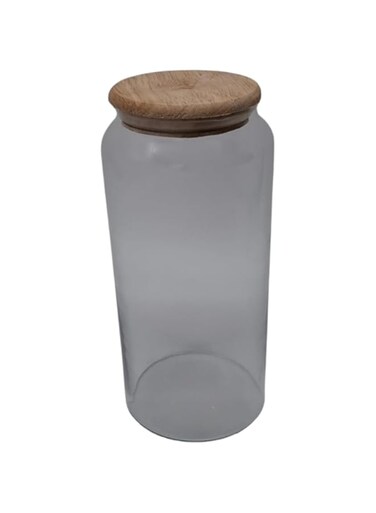 FITTO Glass Jars with Bamboo Lids &ndash; Airtight Glass Pantry Storage Containers for Rice, Sugar, Flour, Nuts, Spices, Cookies, Candy