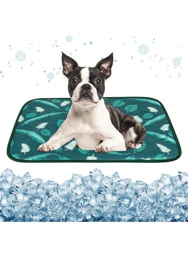 DELIFUR Dog Cooling Mat - Pet Cooling Mat Outdoor for Dogs Self Cooling Pad for Puppy Small Medium Dog Machine Washable (Large)