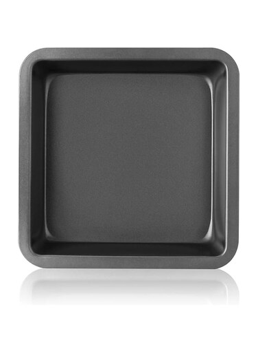 SWIUKPHE Cake Baking Pan, 2Pcs 8'' x 8'' Square Nonstick Metal Brownie Pan with Wide Grips, Dishwasher Safe - 8 Inch