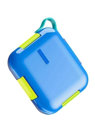 2-Compartment Neat Bento Lunch Box Blue/Green 22.5x6.5x21cm