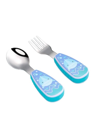 Kiddo Shark Kid's Spoon &amp; Fork Cutlery Set with Case