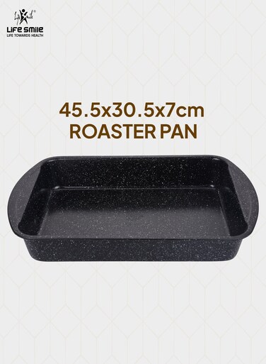 Smile Non-Stick Carbon Steel Cookie Pan with Granite Coating &acirc;&euro;&ldquo; Oven Safe Baking Tray