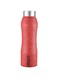 PEXPO Bistro Stainless Steel Fridge Cooling/Sports Water Bottle 1 Litre, Red   Steel Cap Single Walled   Easy Grip   Leakproof Water Bottle for Home, Office, Gym, School, Yoga, Hike, Men,Women&amp;Kids