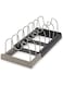 Pan Pot Lid Rack Organizer, Kitchen 7 Tiers Adjustable Stainless Steel Compartments Holder with 2 DIY Methods for Kitchen Cabinet and Counter Hanging Storage Shelf &acirc;&euro;&ldquo; Expandable Length up to 22inches