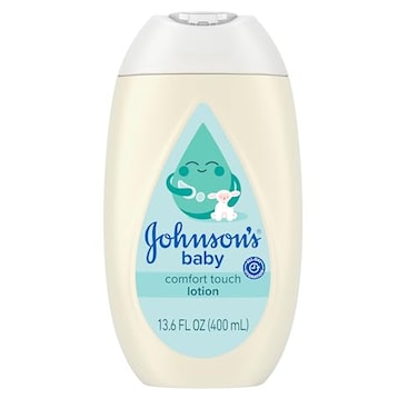 Johnson's Baby Comfort Touch Newborn Baby Face &amp; Body Lotion, Silky Moisturizing Lotion, Baby Essentials, Hypoallergenic, No Added Parabens &amp;Dyes, 13.6 Fl. Oz
