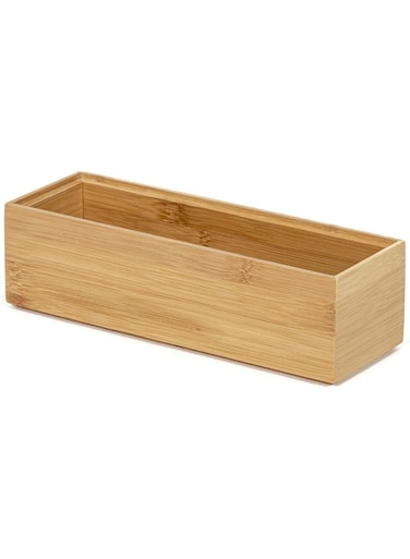 Compactor Bamboo Stackable Drawer Organiser, Wooden Storage Box for Bedrooms, Kitchens and Office Desk Storage, Makeup Organiser, Bathroom Storage and Jewellery Box, Small Size, Osaka Range, Brown