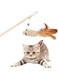 Cat Teaser Stick,Cat Toys Interactive,Cat Wand Toys for Indoor Cats Elastic String, Sturdy Wood Stick,Cat String Toy