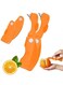 2PCS Folding Orange Peeler, Orange Lemon Citrus Peeler Tool, Dual Function Peeling Kitchen Gadget for Outer and Inner Peels