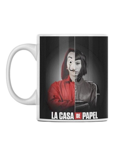 La Casa De Papel Printed Mug Black/Grey/Brown 350ml