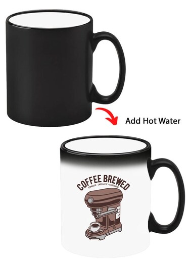 Color Changing Heat Sensitive Ceramic Mug, Image Revealed When HOT Liquid is Added! Coffee Brewed