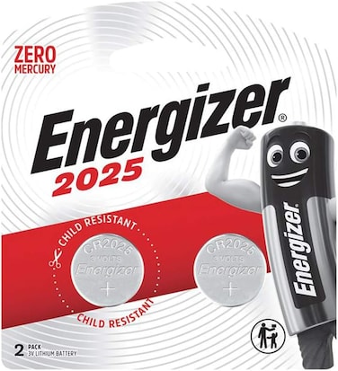 Energizer 2025 Lithium Coin batteries Pack of 2