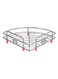 Corner Stainless Steel Basket Corner Shelf (Chrome) Pack of 1
