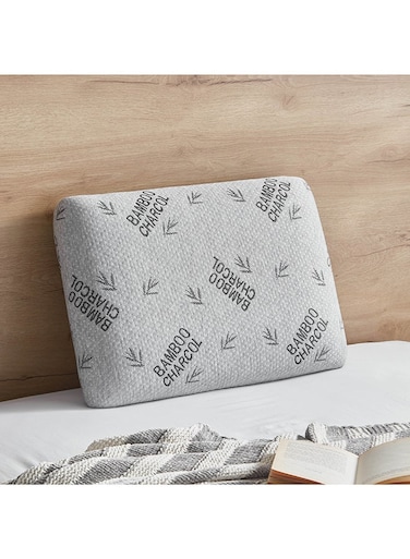 Box Relax Bamboo Charcoal Memory Foam Pillow 40 x 13 x 60 cm