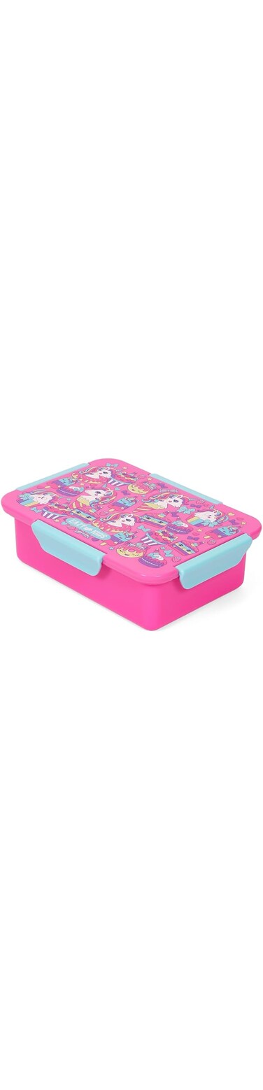Eazy Kids 1/2/3/4 Compartment Convertible Bento Lunch Box Unicorn Desert - Pink 850ml