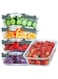 Purfex 5-Pack Meal Prep Container Set 35oz, Glass Food Storage Containers, Glass Containers with Locking Lids, BPA-Free,Perfect for Kitchen Storage, Microwave, Oven, Freezer &amp; Dishwasher.