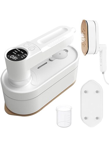 Necomi 2-in-1 Handheld 1200w Iron Steamer for Clothes, Portable and Rotatable, with Six Optional Wet and Dry Modes, 120ml Large Capacity, Digital Display Screen, Suitable for Home, Travel, Hotel