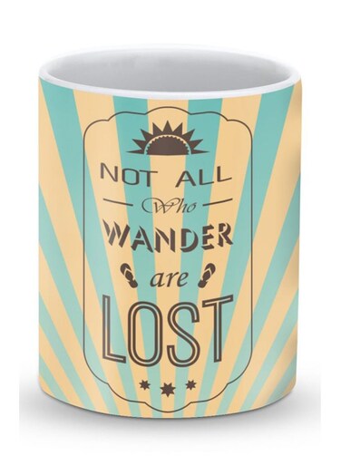Premium Wanderers Designer Mug Beige/Blue/Brown