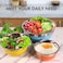 7 Piece Stainless Steel Mixing Bowl Set with Airtight Lids for Kitchen Storage &amp; Serving