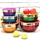 7 Piece Stainless Steel Mixing Bowl Set with Airtight Lids for Kitchen Storage &amp; Serving
