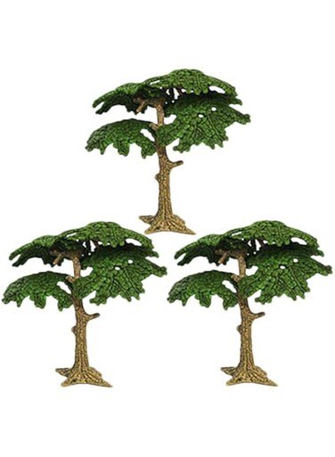 NALACAL Tree Model Artificial Fake Mini Miniature Trees Train Railways Landscape Scenery Decoration Mini Pine Tree Cypress Model for DIY Scenery Craft (3pcs)