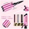 Hair Curling Wand Tongs, 3 Barrel Hair Waver Hair Curler For Short or Long Hair 22mm, Professional Ceramic Hair Crimpers with 2 Temperature Control