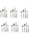 Winsor Stainless Steel Cutlery Set with Stand, 24 Pieces, Silver