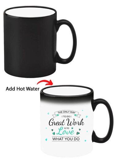 Colour Changing Heat Sensitive Magic Mug - Add Hot Tea or Coffee Love What You Do For Home Office Gift Kids Men Women