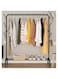 Dubai Gallery Multipurpose Clothing Garment Rack With Bottom Shelves,Metal Clothes Stand Rack With Rod And Lower Storage Shelf,Heavy Duty Coat Rack And Shoe Bench Storage Stand For Indoor Bedroom