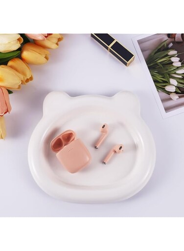KASTWAVE Ceramic Jewelry Tray, Cute Bear Trinket Dish, Ideal Gifts for Women, Girls, Mom, Sisters and Friends