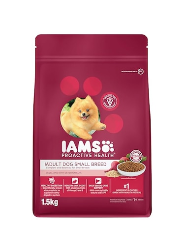 IAMS Proactive Health Adult Dog Small Breed Dry Dog Food - CHICKEN/1.5KG
