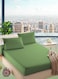 Faded Green Queen Size Stripe Deep Pocket Bed Sheet Set Cotton 180x200+25cm