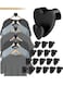 Saving Hangers, 24pcs Space Saver Hangers as Hanger Organizer, Closet Hangers Space Saver for Clothes Hanger Connector, Hanger Hooks Space Saver as Closet Organizer, Black