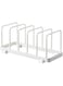 Excefore Metal Plate Dish Draining Rack, Vertical Plate Rack Drainer, Cabinet Dish Drying Racks, Suitable for Cutting Boards, Bakeware, Serving Trays Holder, Lid Organizer (White)