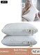 Simple and Fashion Hotel Bed Pillows High Quality Super Soft Fluffy Filled Pillows with Double-sides for Sleeping for Sofa,Bed (2 Pack, White)