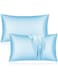 Satin Silk Pillow Case Cover for Hair and Skin, Soft Breathable Smooth Both Sided Silk Pillow Cover Pair (Queen - 50 x 75cm - 2pcs - Sky Blue)