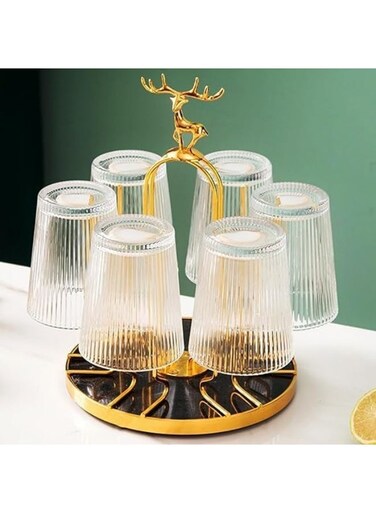 B&amp;S Elegant Glass Holder Stand for Home, Bar - Modern Design Stable