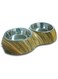 Mau Melamine Double Diner Cat Bowl, 190 ml Capacity, Multicolour