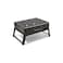 Portable BBQ Charcoal Grill Black 20x35x27 cm