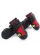 Weatherproof Dog Shoes - All terrain dog shoes to protect paws against heat - Non-slip sole - Reflective Strap - Water Resistant (Red, XL)