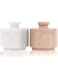 MARBLOUS KRAFTS Marble Salt Cellar 3" Inch White and Verona Salt Holder with Lid Storage Container - Kitchen Table Decor Spice Jars - Seasoning Container