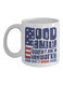Family Fourth July Fireworks Printed Coffee Mug White/Blue/Red 325ml