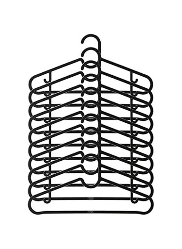 Ikea SPRUTTIG Hanger, Black (Pack of 10)(Polypropylene)