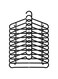 Ikea SPRUTTIG Hanger, Black (Pack of 10)(Polypropylene)