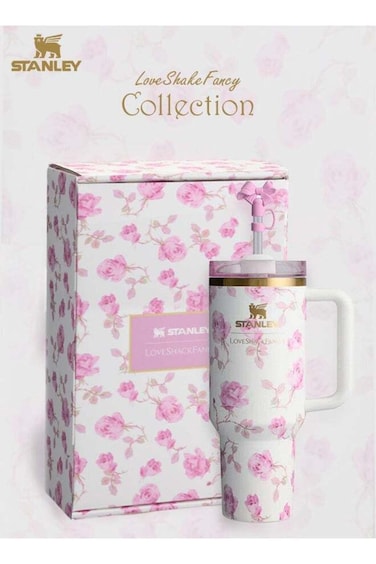 Love Shack Fancy H2.0 Flow State 40oz Pink Rose Tumbler