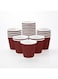 Restaurantware Insulated Paper Coffee Cups - Ripple Wall - Crimson - 8 oz - 25ct Box- RWA0302CR-25 - MATCHING LIDS Not INCLUDED &amp; SOLD SEPARATELY
