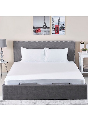 Box Ballina Solid Cotton King Fitted Sheet 200 x 33 x 180 cm
